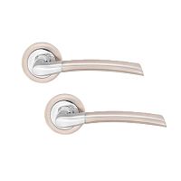 Ручки на розеті MVM Z-1210 (T8-E5) SN/CP матовий нікель/полірований хром